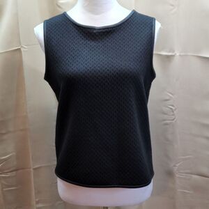 Max Studio Black Quilted Sleeveless Top Size Medium